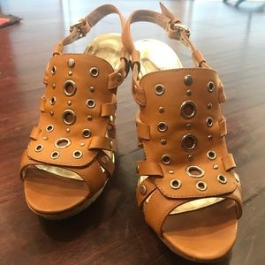 MICHAEL KORS High Heeled Sandals - Cork Heel - Strappy Heels - Sandals - 7M